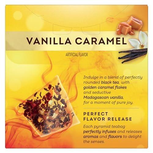 Lipton Lipton Black Tea Vanilla Caramel, Pyramid Tea Bags, Flavored Teabags for a Refreshing Cup of Tea, 20 Total Tea Bags