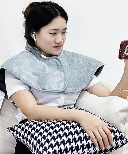 BeyondNice Heating Pad for Neck and Shoulders Weighted Neck Heating Pad for Pain Relief 6 Heat Settings 4 Timers Auto Off Gifts for Women Men Mom Dad