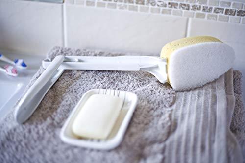 Bathmatic Bathmatic Bathroom Sponge on Handle, White, 1PK