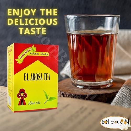 El Arosa AlArousa Kenyan Black Tea Kharaz Al Arousa El Arosa ElArosa Natural Broken Pekoe Daily Fresh Teas Cup (3.52 oz / 100 gm) Natural Traditional Arabian Strong Rich Pure