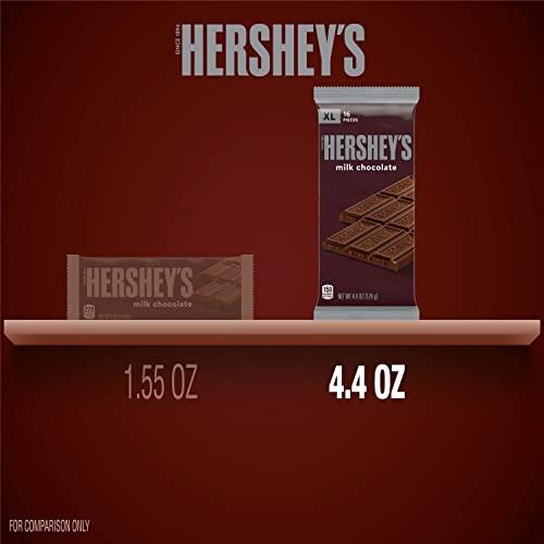 HERSHEY'S HERSHEY\'S Milk Chocolate XL, Candy Bars, 4.4 oz (12 Count, 16 Pieces)