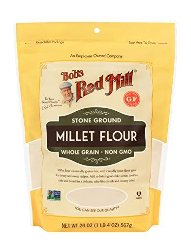 Bob's Red Mill Bob's Red Mill Stone Ground Whole Grain, Millet Flour, 20 Ounce (Pack of 4)
