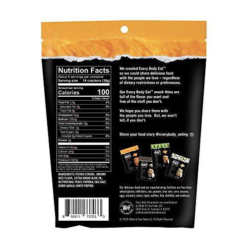 Every Body Eat Every Body Eat Cheese-less Snack Thins, Gluten & Dairy Free, Vegan (1 Pack)