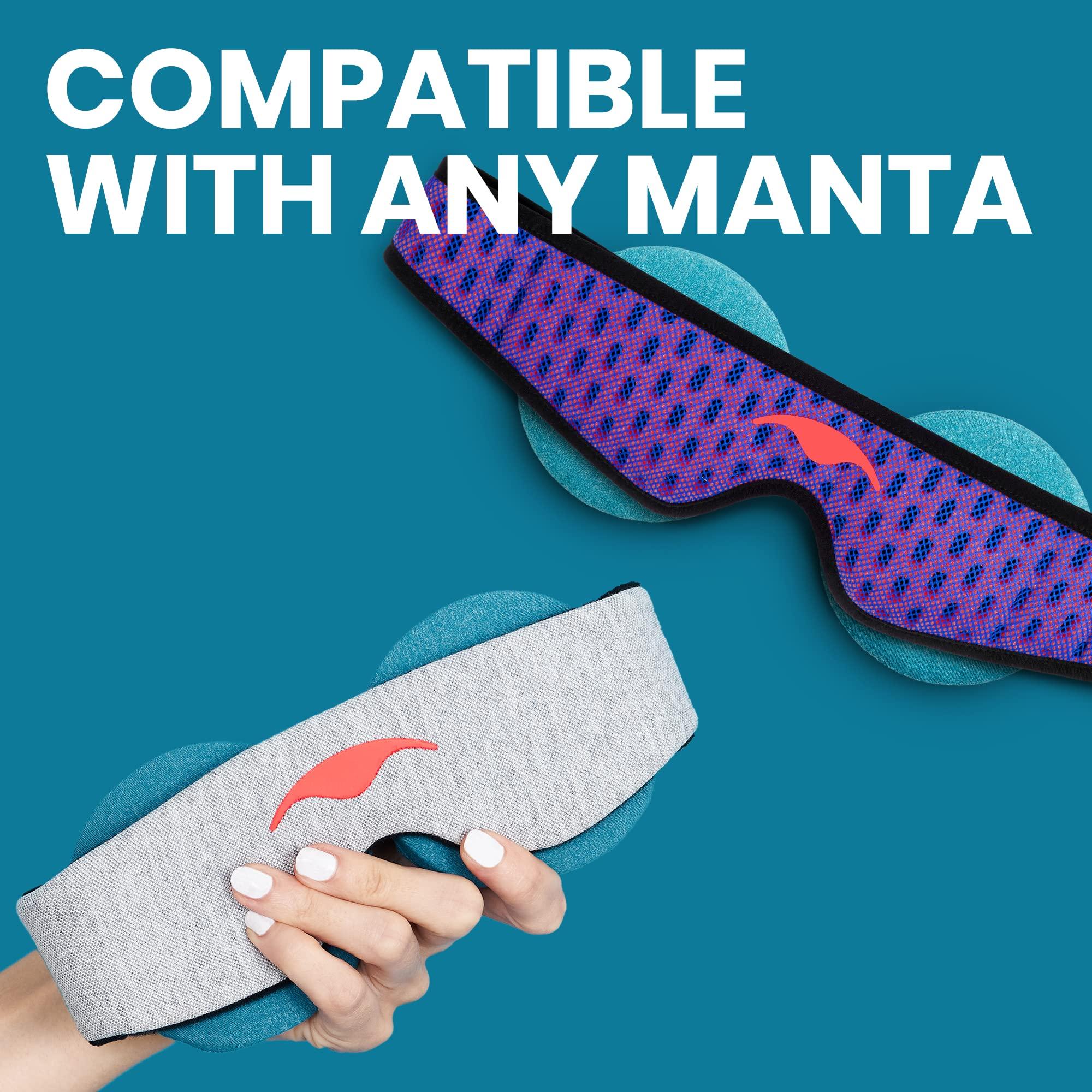 Manta Sleep Manta Sleep Cooltherapy Bundle - Manta Sleep Mask + Manta Cool Eye Cups - 100% Total Blackout Eye Mask Paired with Cooling Therapy Eye Cups for Deep Rest, Migraines, Puffy Eyes & Sinus Relief