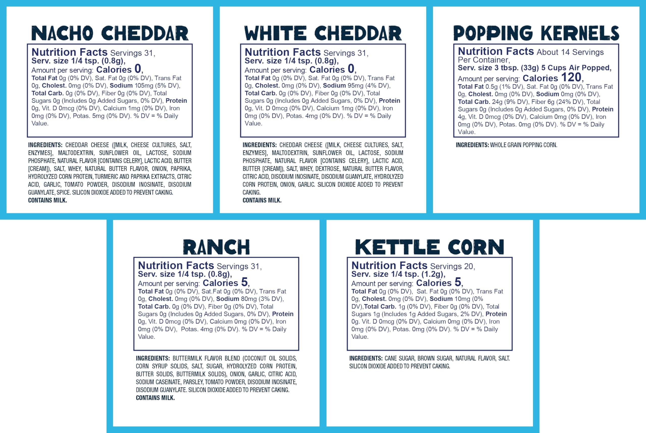 Kernel Season\'s Kernel Season\'s Movie Night Supplies, Popcorn and Seasoning Party Pack, 4 Flavor Variety Pack