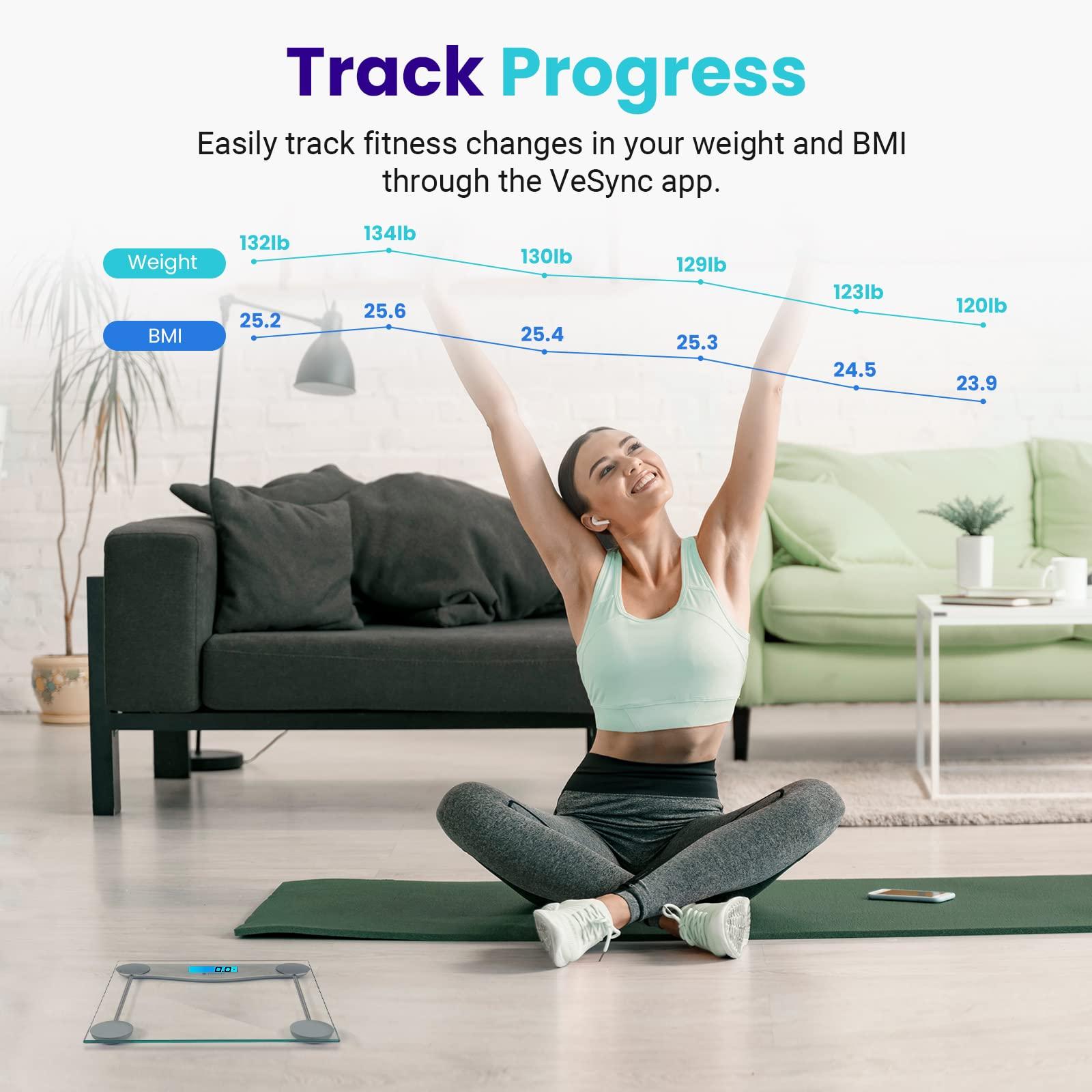 Etekcity Etekcity Digital Body Weight Bathroom Scale, Large Blue LCD Backlight Display & Scale for Body Weight FSA HSA Store Eligible,Smart Bathroom Digital Weighing Machine