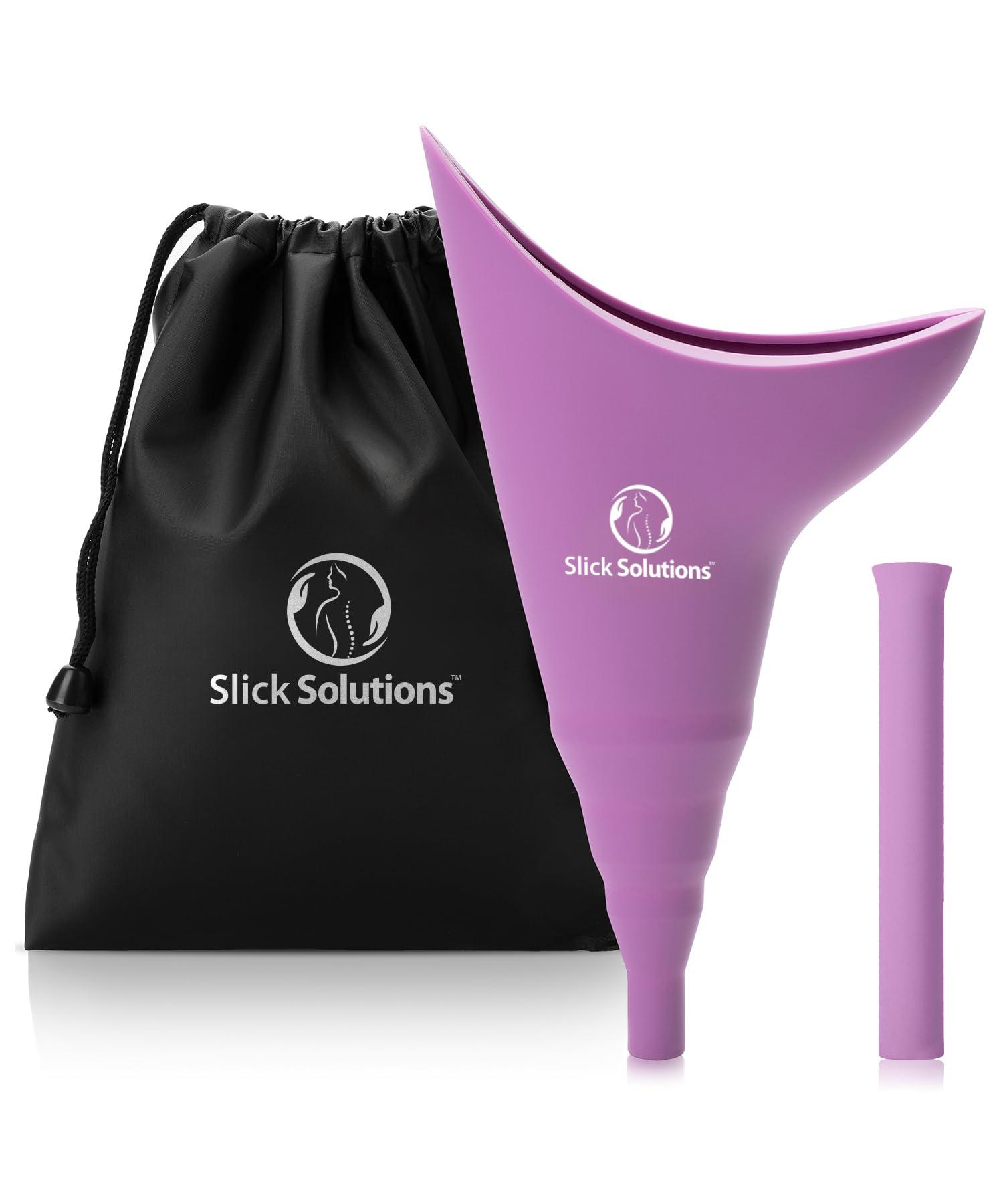 Slick Solutions Slick- Female Urination Device, Purple Female Urinal, Urinal for Women, Pee Funnel for Women, Womens Pee Funnel, Portable Urinal for Women, Female Pee Funnel, Womens Urinal Funnel, Womens Urinal