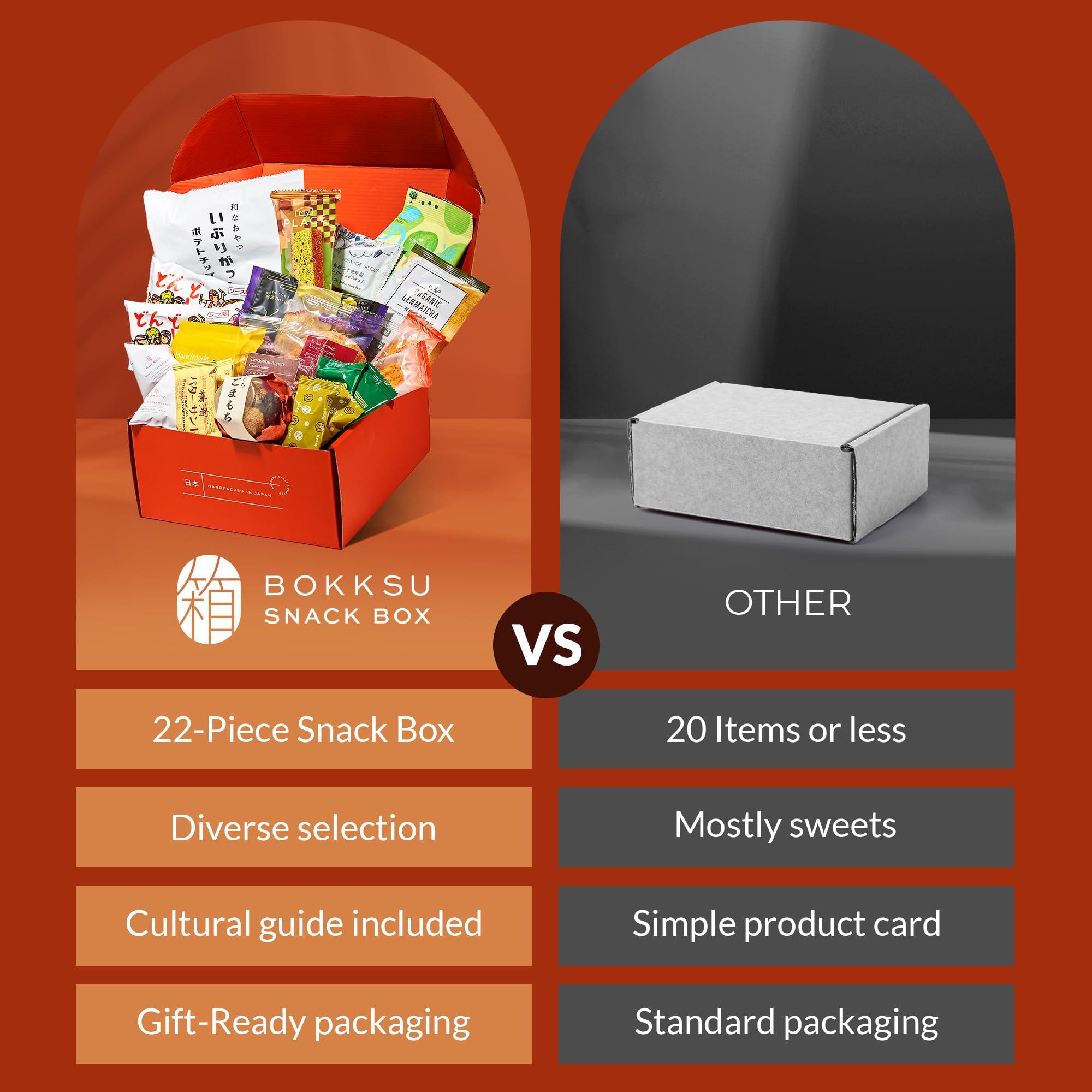 Bokksu Bokksu Seasons of Japan Snack Box - 1-Piece Tea + 22-Piece Snacks from Japan - Authentic Japanese Food Box with Cookies, Chips, Mochi, Crackers, Tea, and More