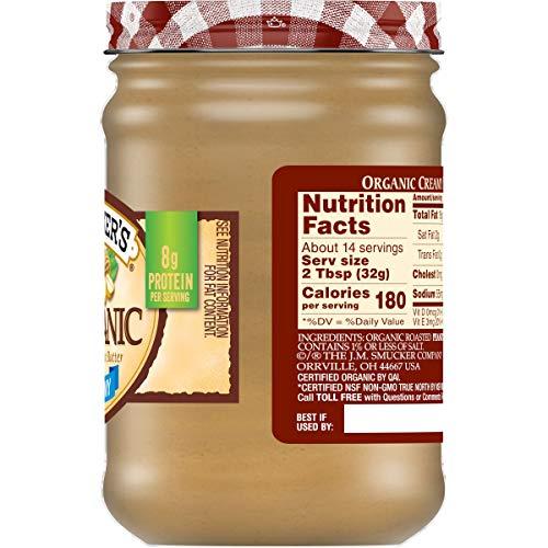 Smucker's Smucker\'s Organic Natural Creamy Peanut Butter, 16 Ounces (Pack of 1)