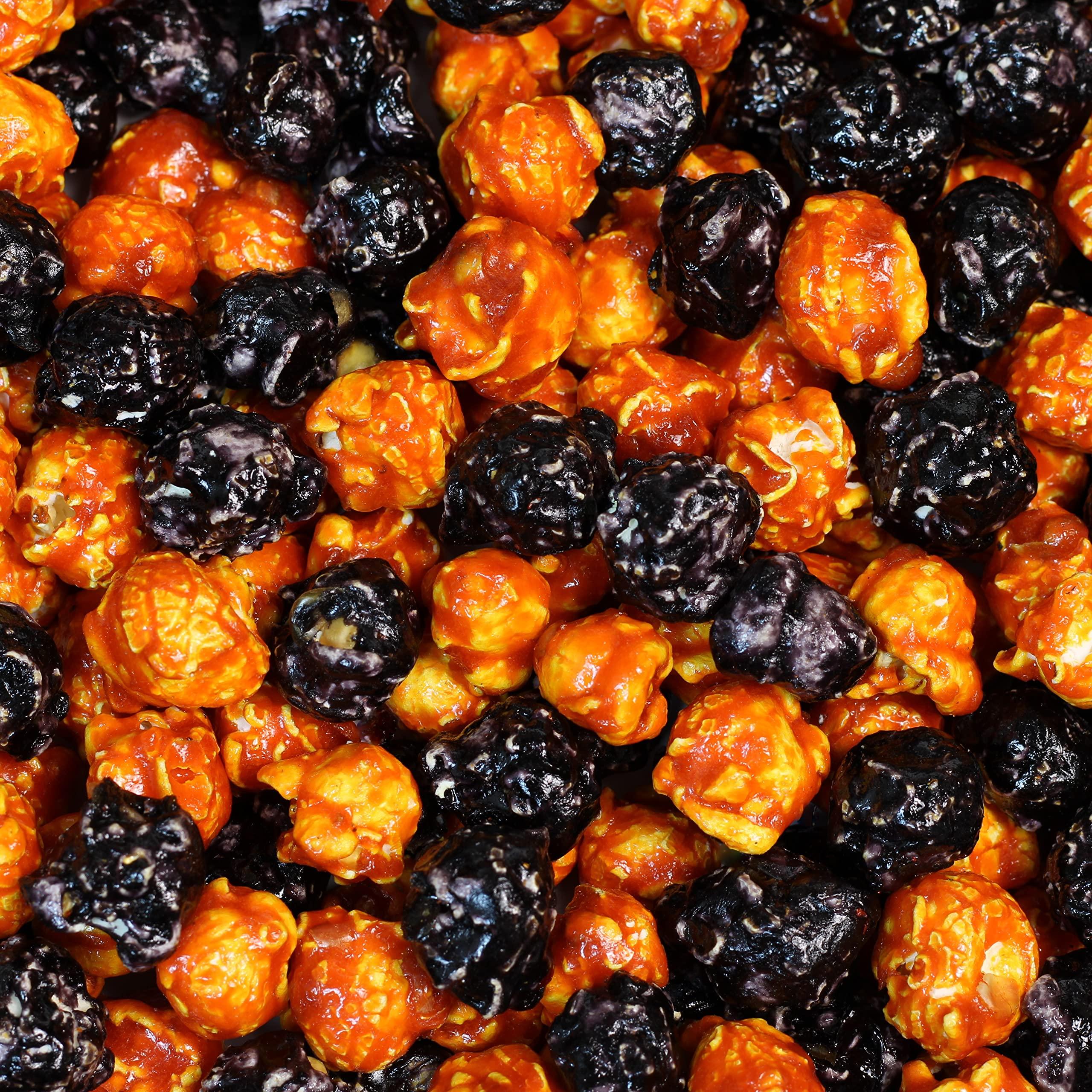 It's Delish Spooky Pop Halloween Black & Orange Popcorn by It's Delish, 1 lb Bulk Bag | Bulk Gourmet Air Popped Pop Corn Snack - Fruity Orange Themed Candy Confetti | Birthday Party, Events – Vegan, Kosher