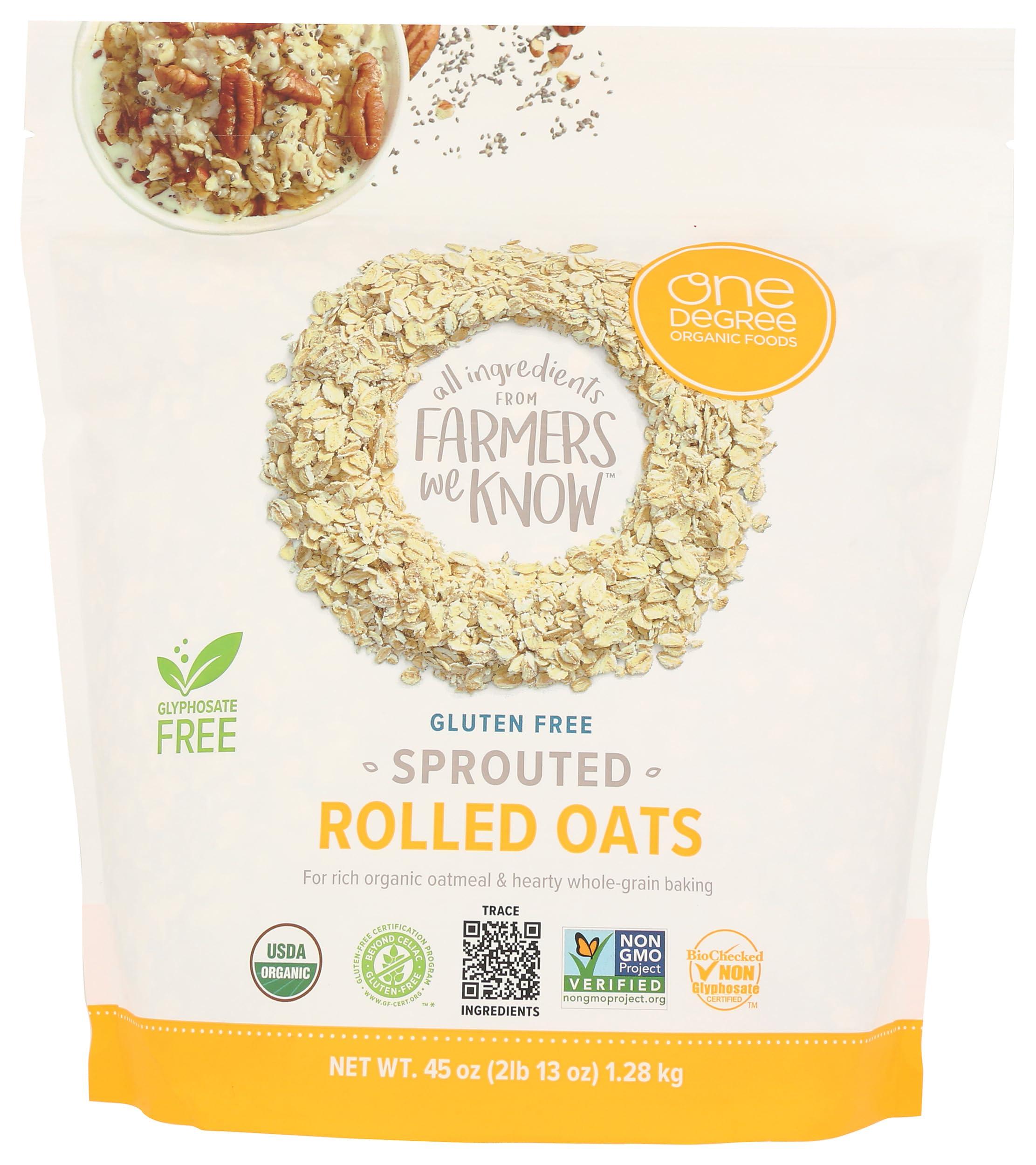 One Degree Organic Foods ONE DEGREE ORGANIC FOODS Organic Sprouted Rolled Oats, 45 OZ