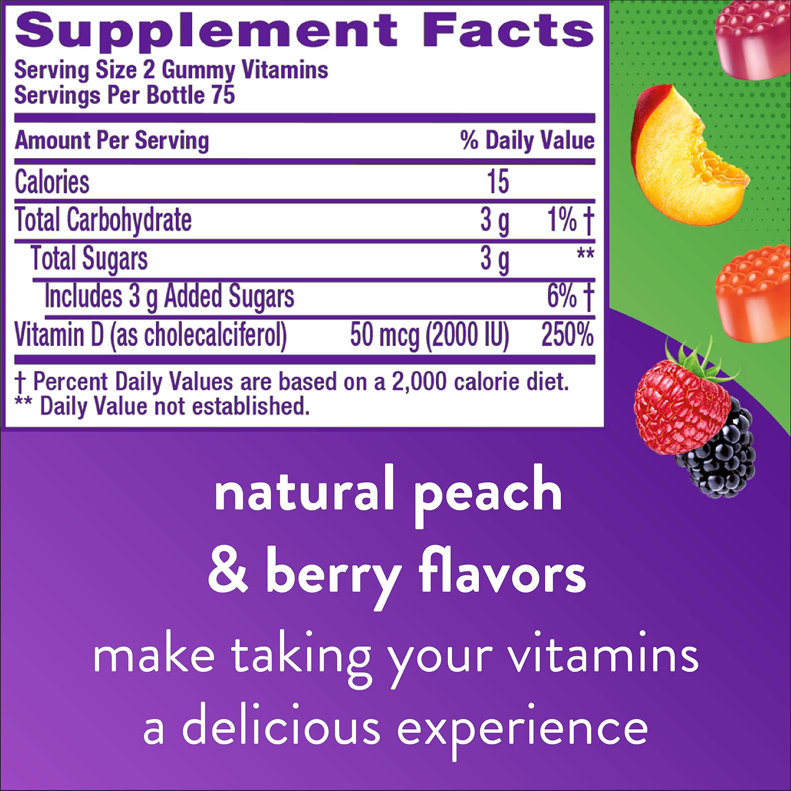 Vitafusion Vitafusion Extra Strength Vitamin B12 Gummy Vitamins for Energy Metabolism Support and Nervous System Health Support & Vitamin D3 Gummy Vitamins for Bone and Immune System Support