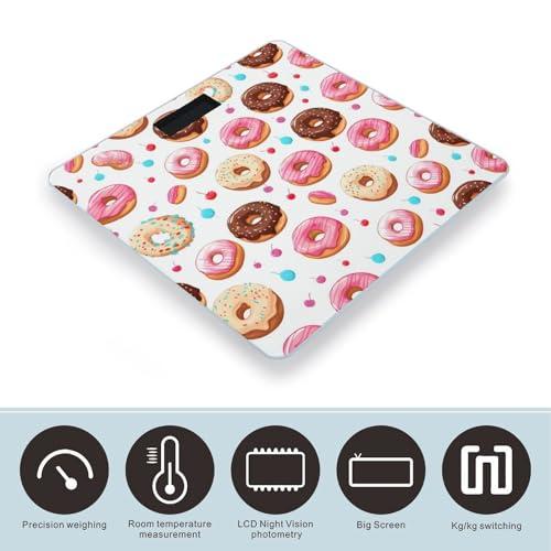 LJFABKY Donut Dood and Cherry Scale for Body Weight Smart Accurate Digital Bathroom Scale with Easy Read LCD, style