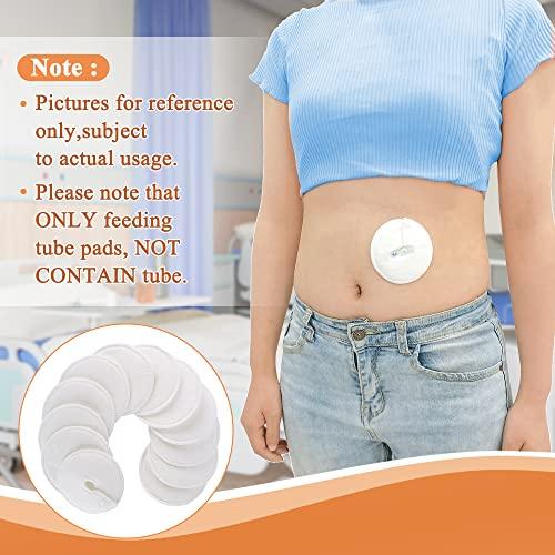 KAVIL Feeding Tube Pad G Tubes Button Pads Holder Covers Peg Tube Supplies Catheter Support Peritoneal Abdominal Dialysis Extra Soft And Absorbent Pads (12 Pack)