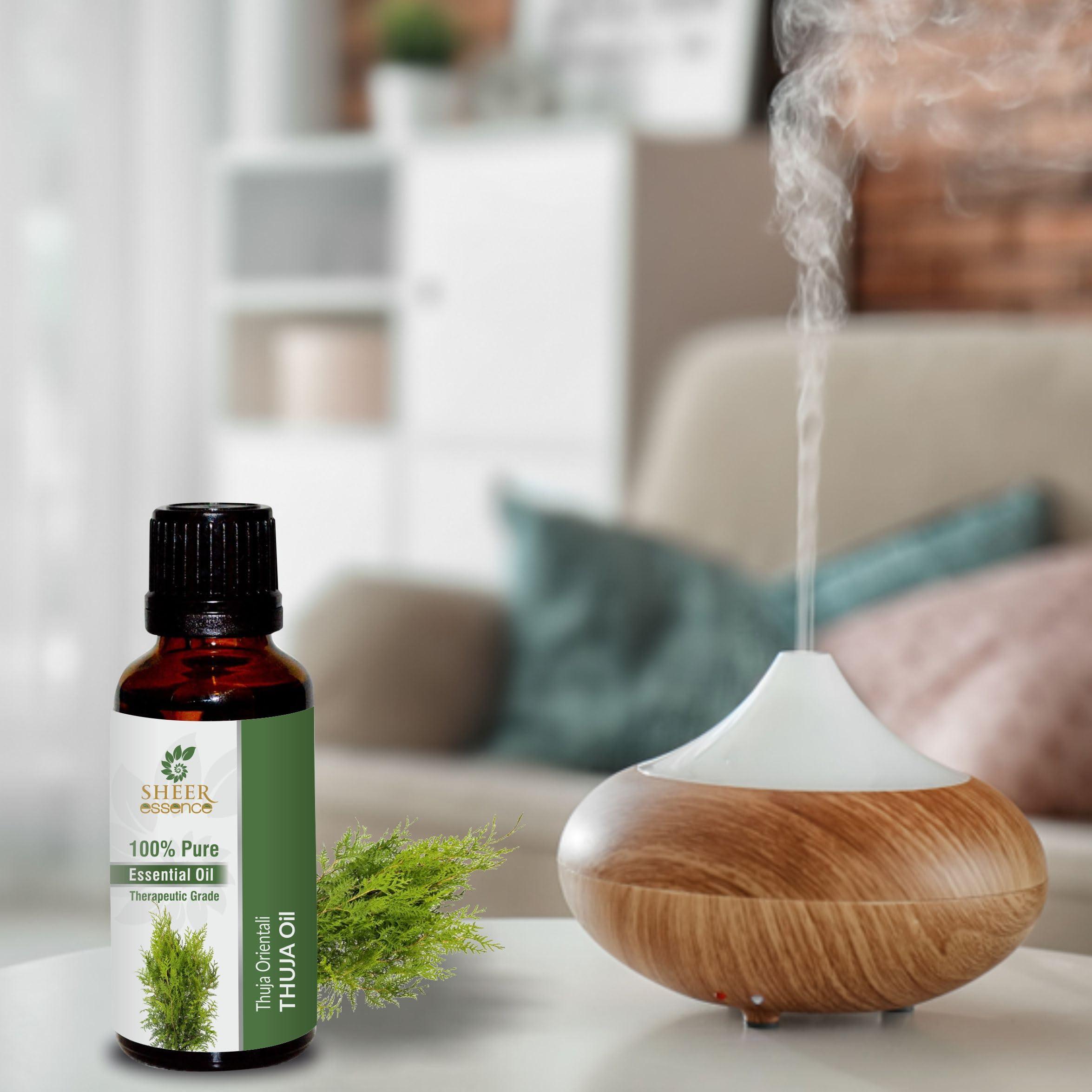 Sheer Essence Thuja Oil -(Thuja Orientali)- Essential Oil 100% Pure Natural Undiluted Uncut Therapeutic Grade Oil 1.01 Fl.OZ