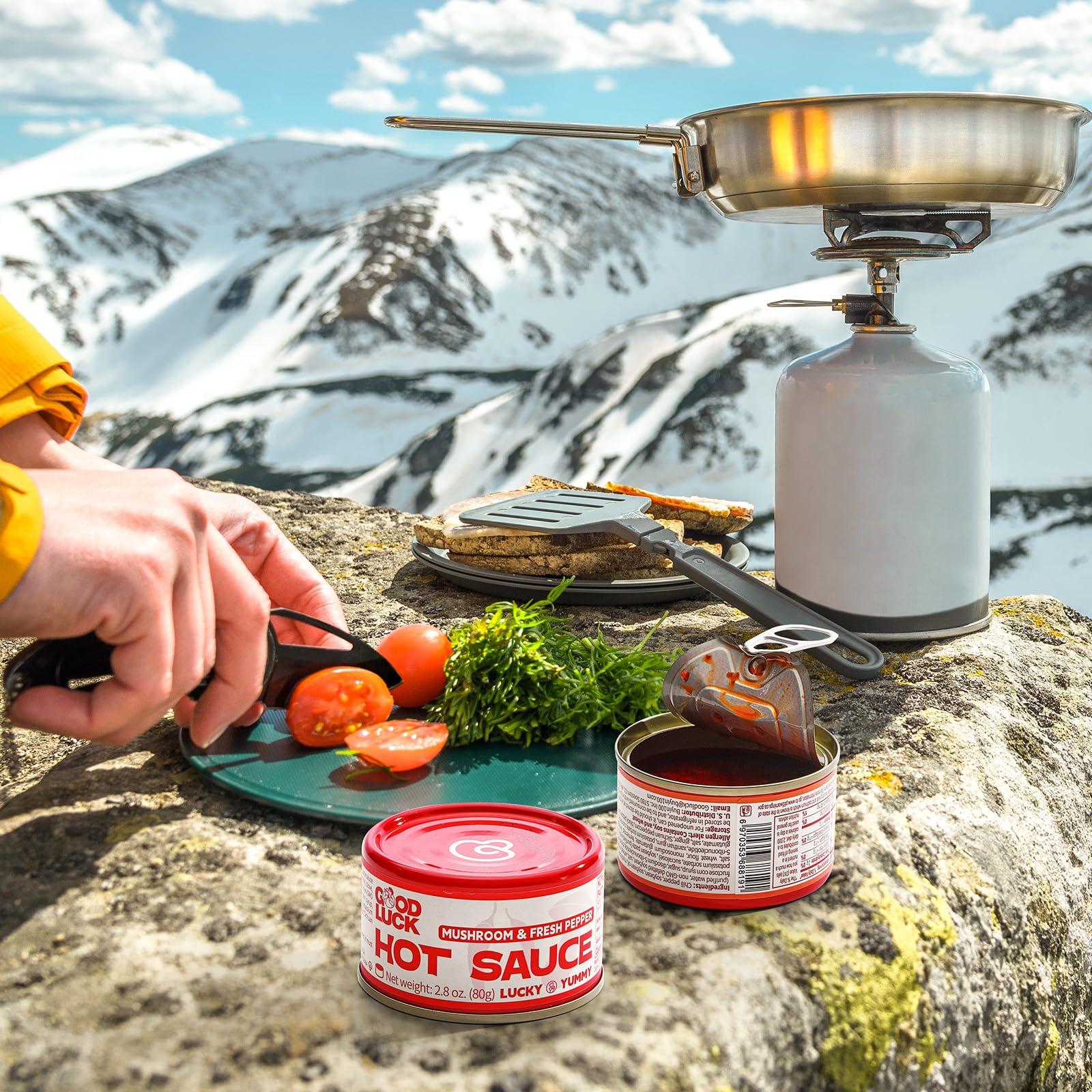 GOOD LUCK GOOD LUCK Mushroom Hot Sauce, Spicy Chili Oil and Chili Paste with High-Grade Mushroom Instant Mushroom Sauce, Chopped Chili Sauce,Fresh Pepper,Soybean,Garlic