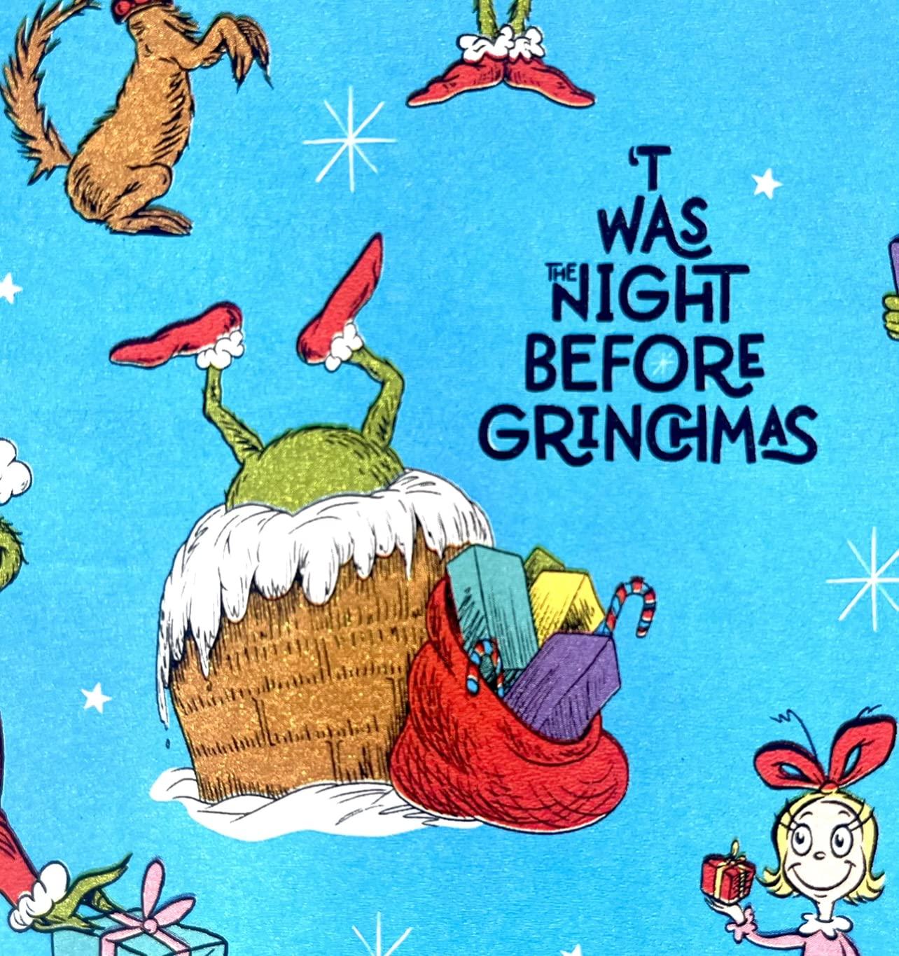 WB Provisions WB Provisions The Grinch Gift Wrap - Grinch Christmas Wrappin Paper - The Night Before Grinchmas Wrapping Paper