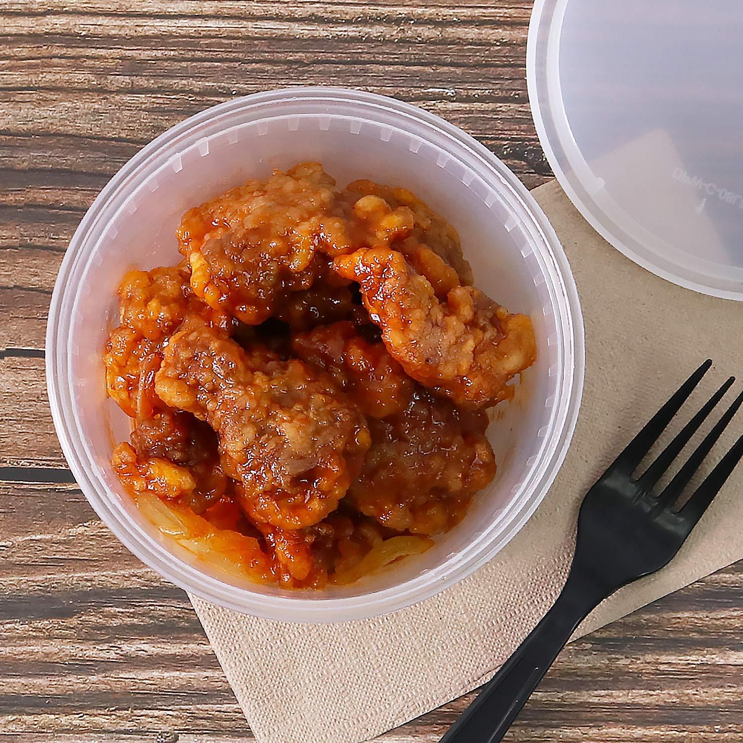 Karat Karat [24oz - 240 ct] Clear PP Injection Molded Round Deli Containers with Lids (FP-IMDC24-PP