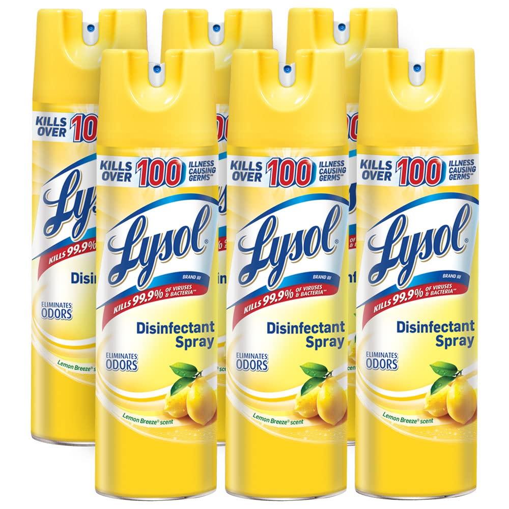 Lysol LYSOL Disinfectant Spray - Lemon Breeze, 19 Oz (Pack of 5)