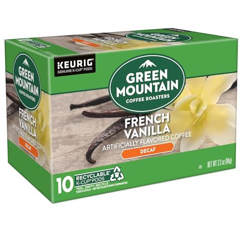 Green Mountain Coffee Roasters Green Mountain Coffee Roasters French Vanilla Decaf Keurig Single-Serve K-Cup pods, Light Roast Coffee, 60 Count (6 Packs of 10)