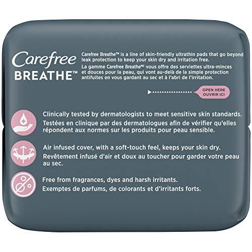 Carefree Carefree Breathe Ultra Thin Super Pads with Wings, Irritation-Free Protection, Unscented, 28 Count