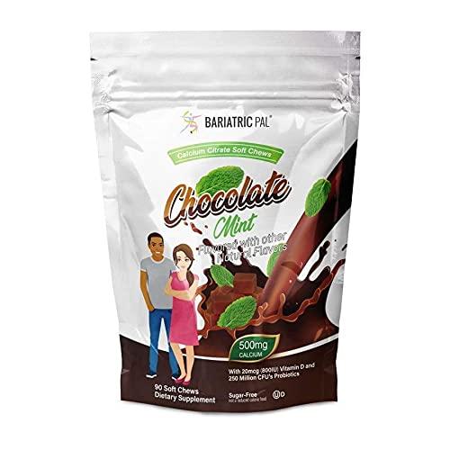 BariatricPal BariatricPal 30-Day Bariatric Vitamin Bundle (Multivitamin ONE 1 per Day! Capsule with 60mg Iron and Calcium Citrate Soft Chews 500mg with Probiotics - Chocolate Mint)