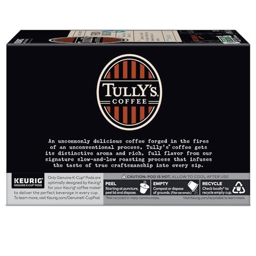 TULLY\'S Tully\'s Coffee French Roast, Keurig Single Serve K-Cup Pods, Dark Roast Coffee, 60 Count, (6 Packs of 10)