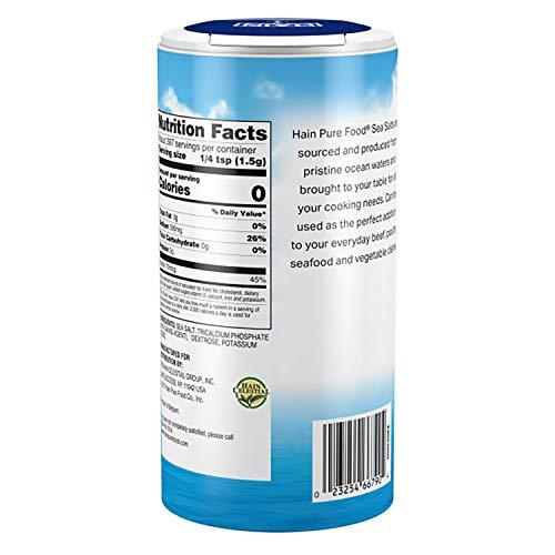 Hain Hain Pure Foods Iodized Sea Salt, 21 Oz