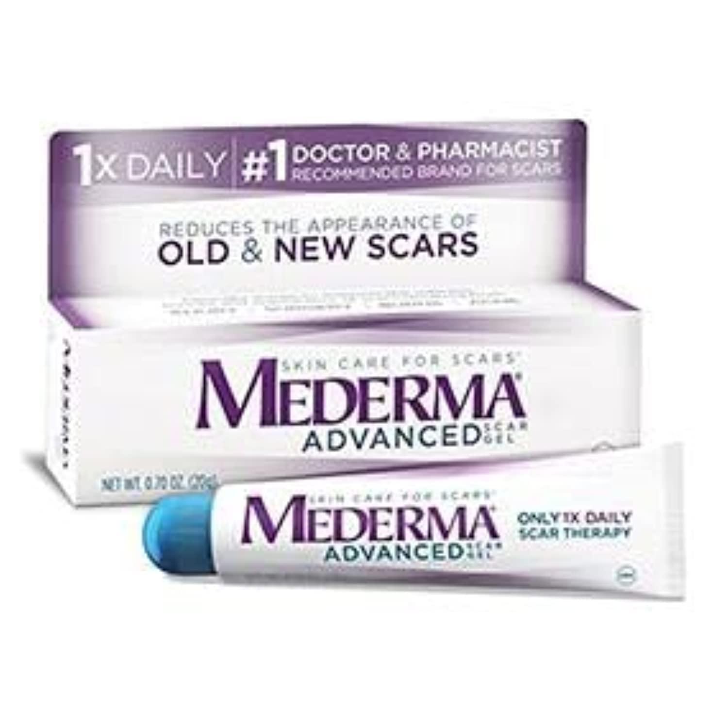 Mederma Mederma Advanced Scar Gel - 1x Daily: Use less, save more - Reduces the Appearance of Old & New Scars - #1 Doctor & Pharmacist Recommended Brand for Scars - 0.7 ounce, 0.7 Ounce