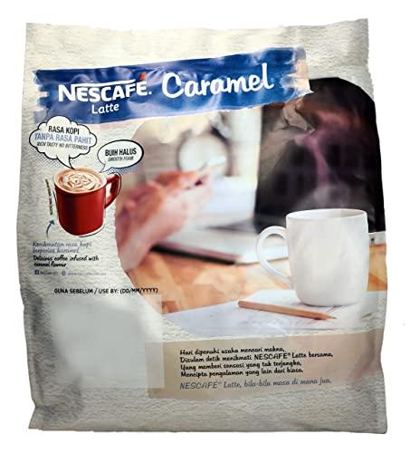 Nescafé Nescafe 3 in 1 CARAMEL Coffee Latte - Instant Coffee Packets - Single Serve Flavored Coffee Mix (20 Sticks)