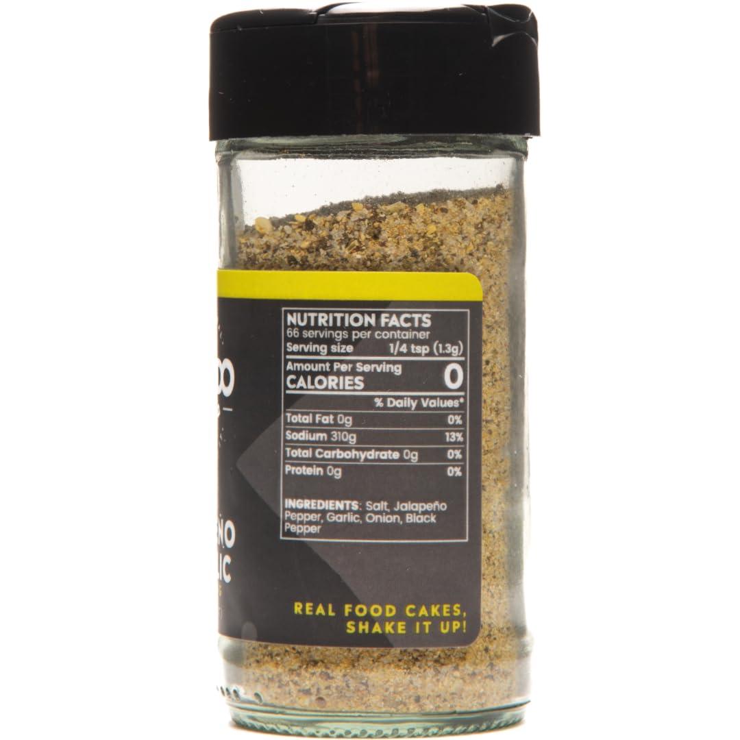 Bravado Spice Jalapeno & Garlic Seasoning By Bravado Spice Gluten Free, Vegan, Low Carb Paleo All Natural 3 oz All Seasoning Bottle Award Winning Gourmet All Purpose Seasoning