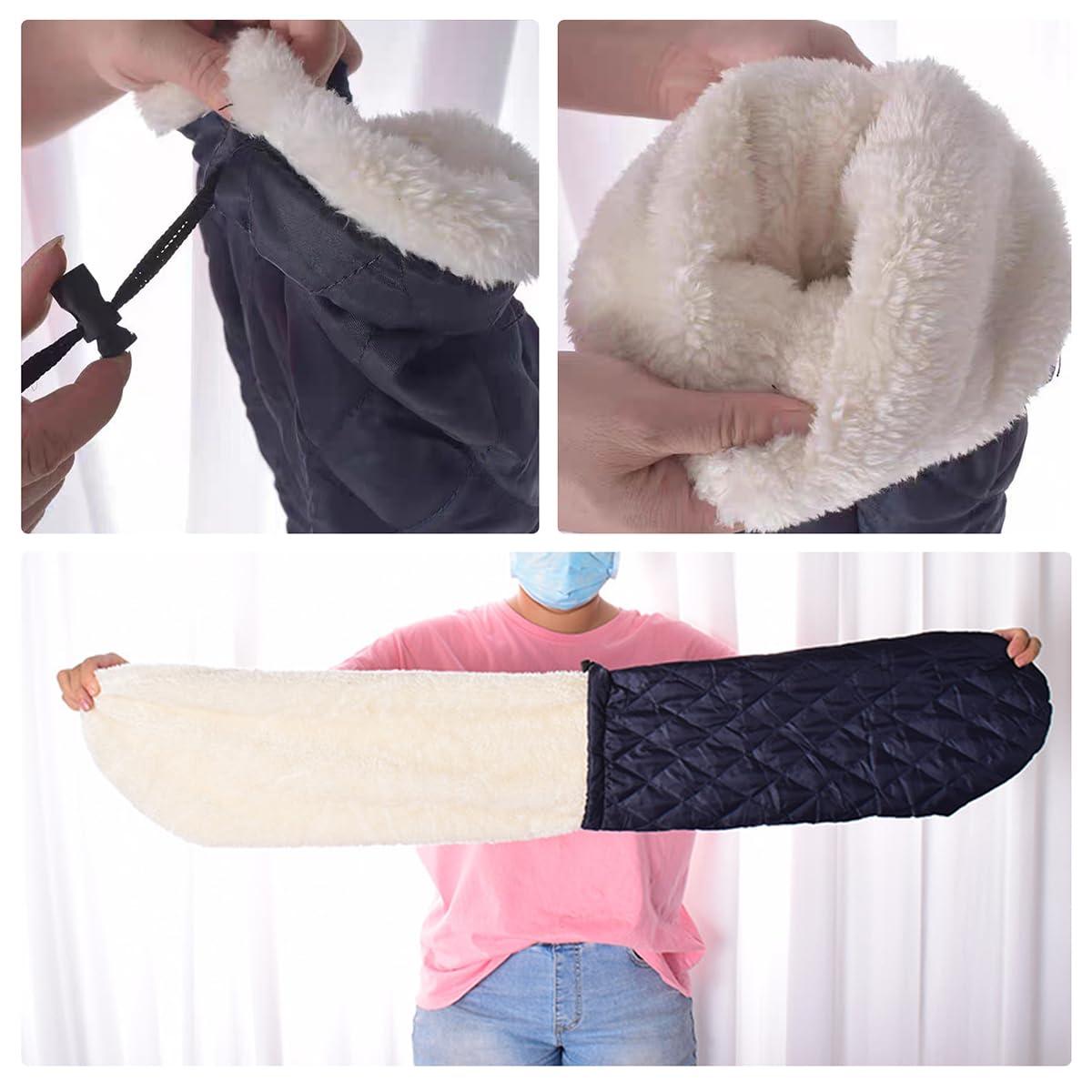 CRAZY ROSA CRAZY ROSA Arm Cast Cover Warm Hand Cast Cover, Thick Fleece Elbow Fracture Plaster Protector for Cold Weather (2)