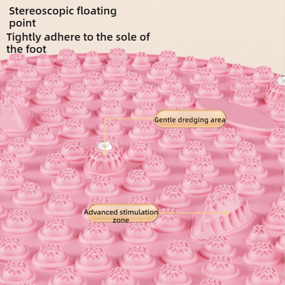 NineLife Basics Foot Massage Mat,Foot Reflexology Pad -Massage Mat Pad with Magnetic Therapys Acupressures Disc,Foldable Anti Fatigue Walk Stone Acupoint Mat Particle Portable Massage Tool for Walking & Long Sitting