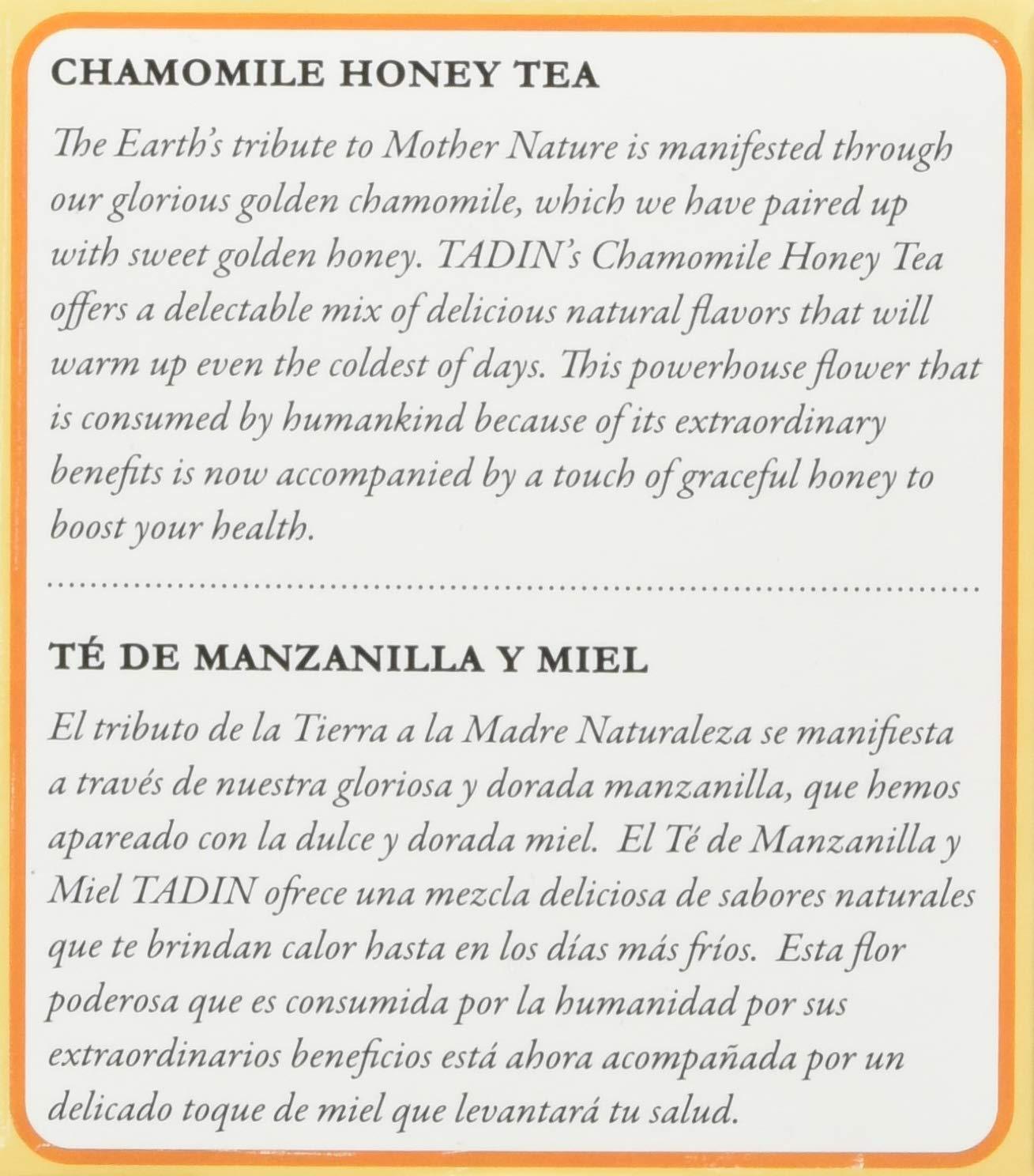 Tadin Tea TADIN TEA TEA BAG MANZANILLA CON MIEL,24 Count (Pack of 6)
