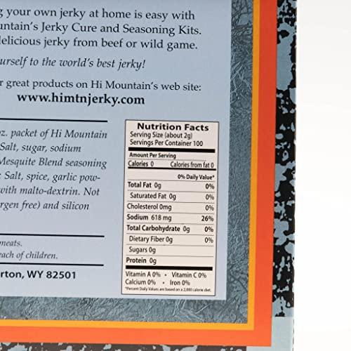 Hi Mountain Hi Mountain Jerky Seasoning and Cure Kit | MESQUITE BLEND | Create Savory Homemade Beef Jerky | Great for Beef, Deer, Elk, & Venison | Mix will Season up to 15lbs. of Meat (1 Box