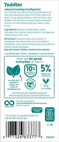 Tom's of Maine Tom\'s of Maine Toddlers Fluoride-Free Natural Toothpaste in Mild Fruit Gel, 1.75 Ounce