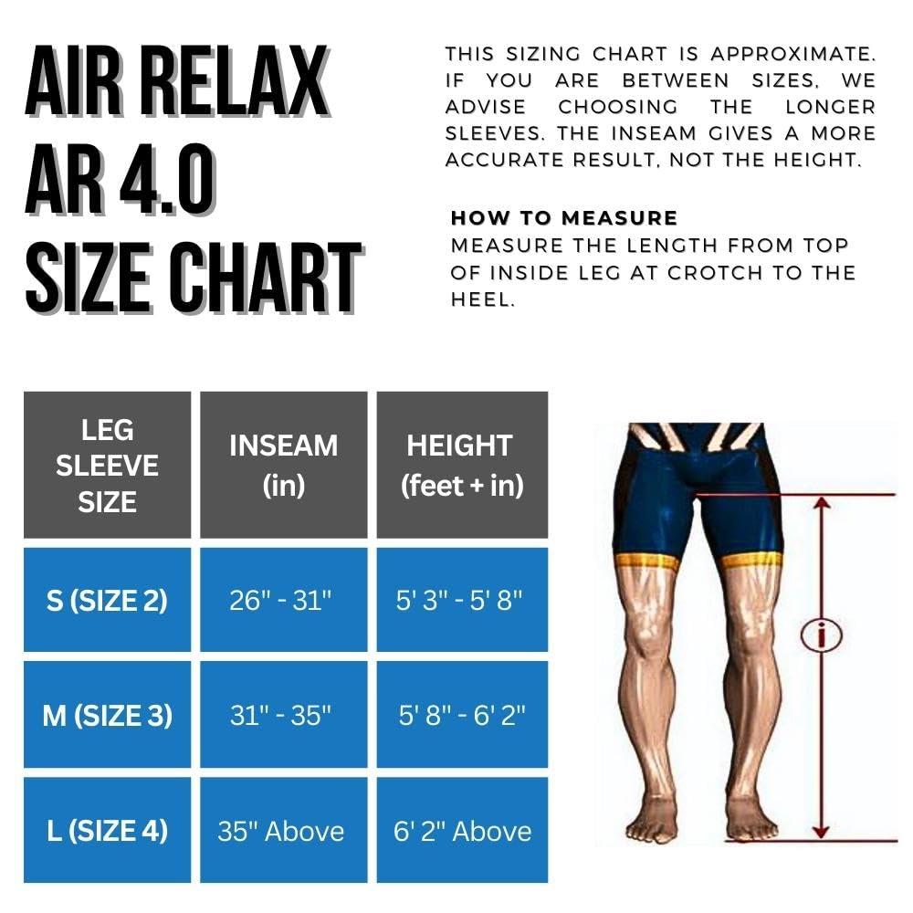 Air Relax Air Relax Pro AR-4 Professional Compression Boots, FDA Cleared Leg Recovery System, Medical Grade Recovery Boots and Pump, 4 Therapy Modes 6 Chambers, for Circulation and Muscle Recovery