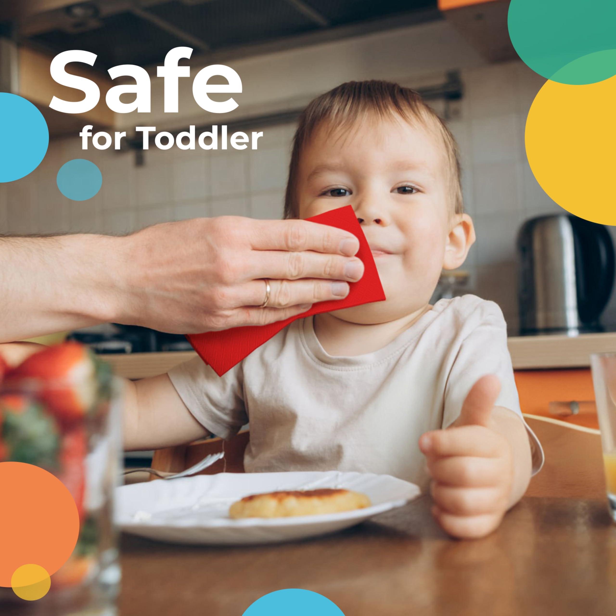 Exquisite 100 Pack Red Paper Napkins Disposable, 2 Ply Party Napkins, Red Disposable Napkins, Fun Napkins Everyday - Red Napkins Great As Luncheon Napkins Or Dinner Napkins Paper Exquisite