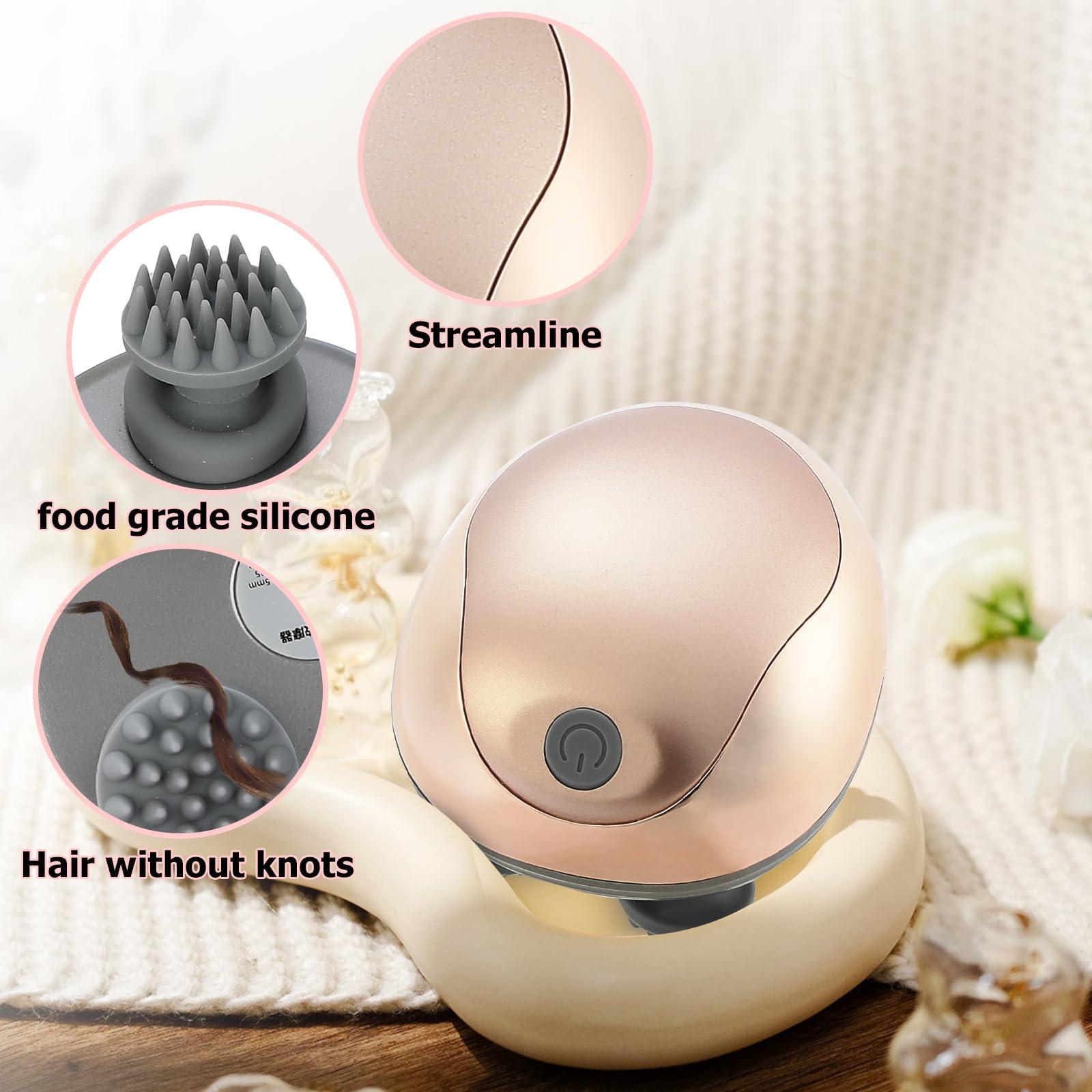 ENBRWAS ENBRWAS Electric Scalp Massager, Promotes Hair Growth,Waterproof Handheld Portable Cordless Smart Scalp Massager, Head Scratcher for Full Body Massage, Deep Clean and Stress Relax.