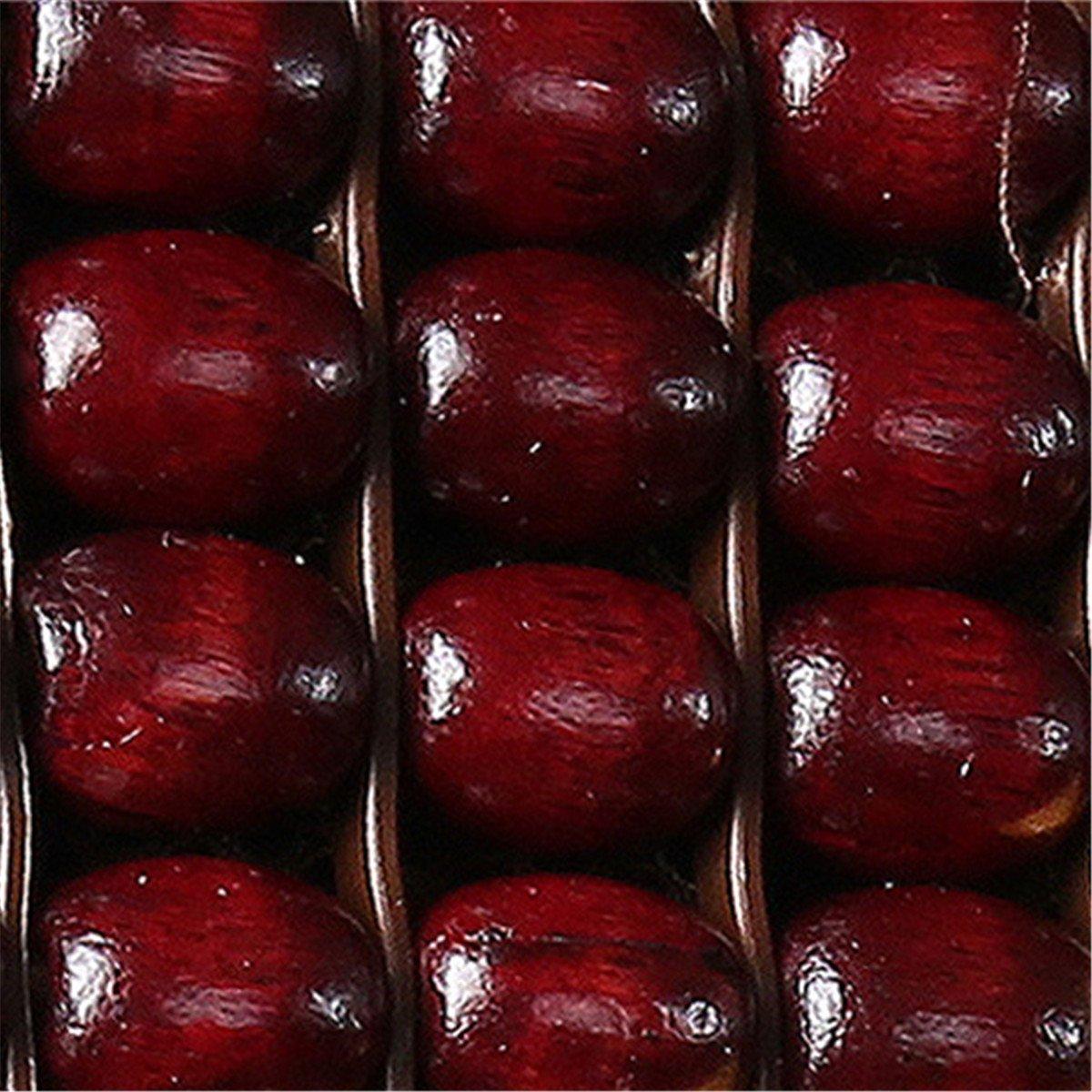 Cozylkx Cozylkx Wooden Beads Mesh Lumbar Back Support Massage Full Back Cushion Pad Breathable Cooling Car Front Seat Protector, Coffee