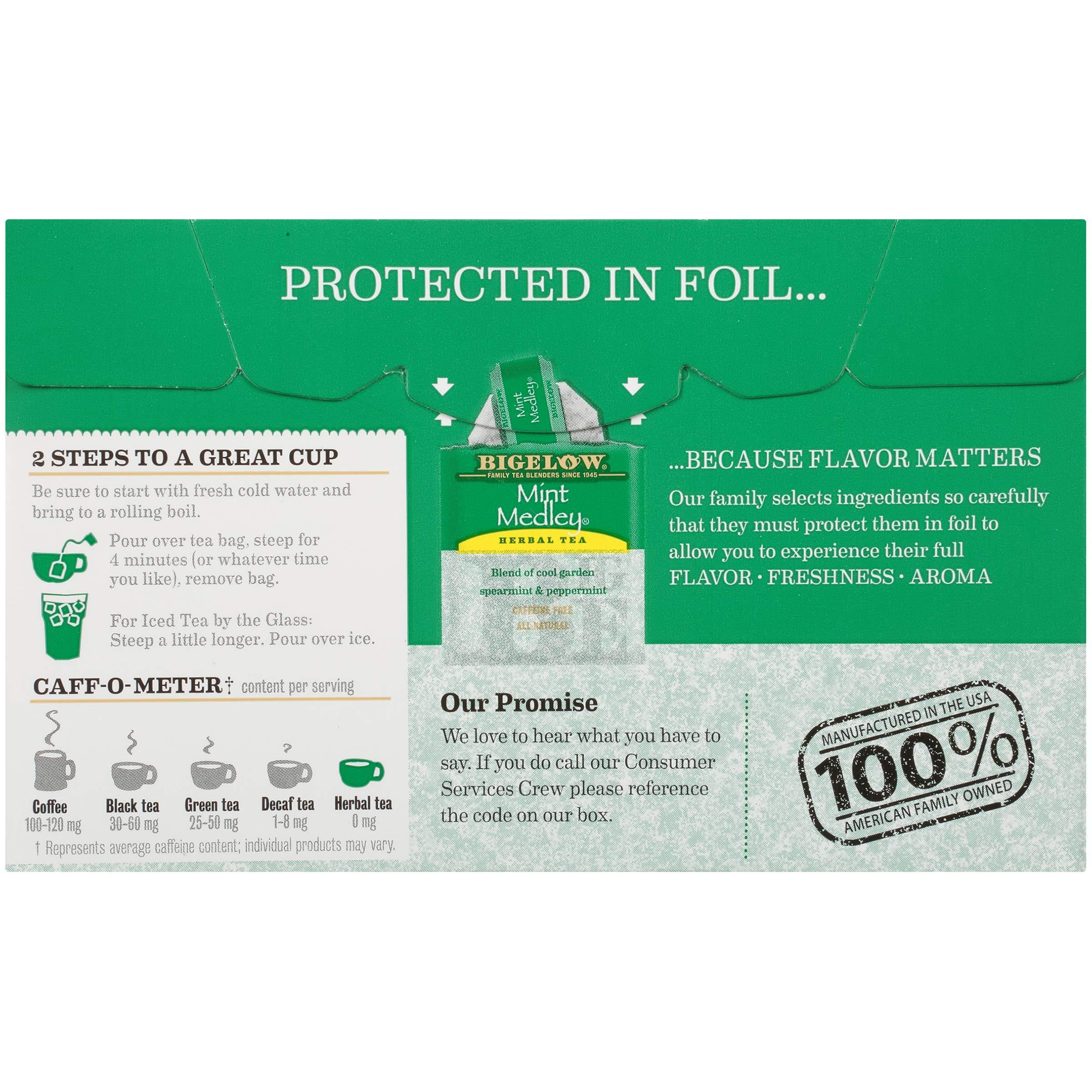 Bigelow Tea Bigelow Tea Perfectly Mint Black Tea (Pack of 6) and Mint Medley Herbal Tea (Pack of 6)