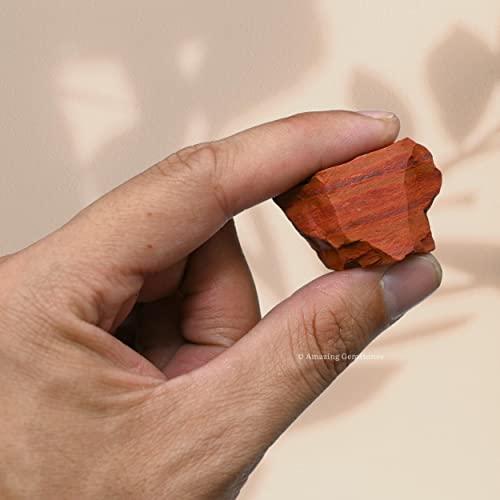 Amazing Gemstone Red Jasper Raw Crystals and Healing Stones, Natural Rocks for Tumbling and DIY Raw Stones and Crystals (1 lb)
