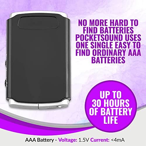 MEDca Rechargeable Personal Sound Amplifier - Pack of 2, Lightweight Compact Pocket Sounds Voice Enhancer Audio Hearing Device w/Background Noise Reduction Digital Hearing for Adults and Seniors