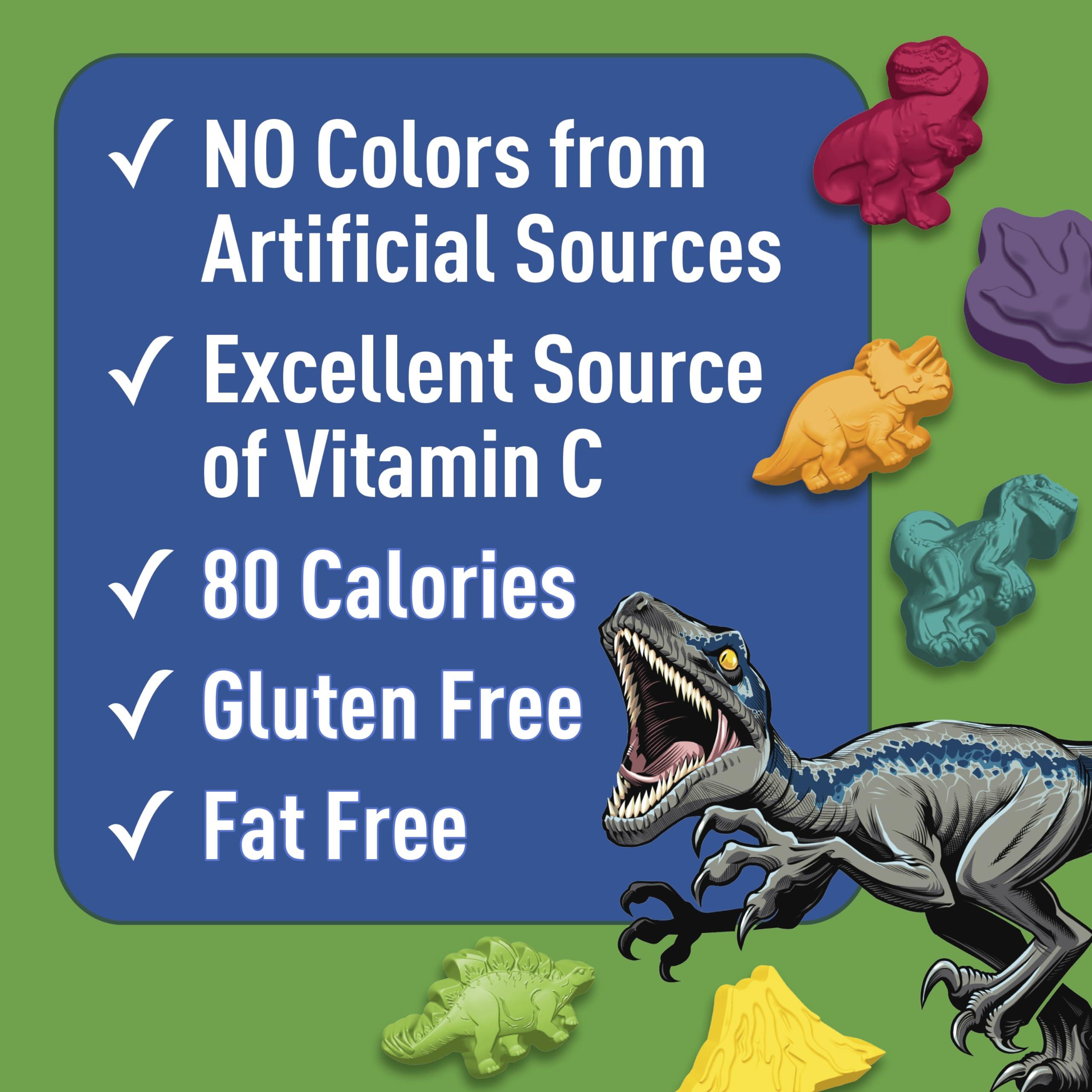 General Mills Jurassic World Fruit Flavored Snacks, Treat Pouches, Gluten Free Snack, 10 Ct, 8 oz