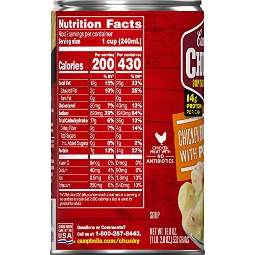 Campbell's Campbell's Chunky Soup, Chicken Broccoli Cheese Soup, 18.8 Oz Can