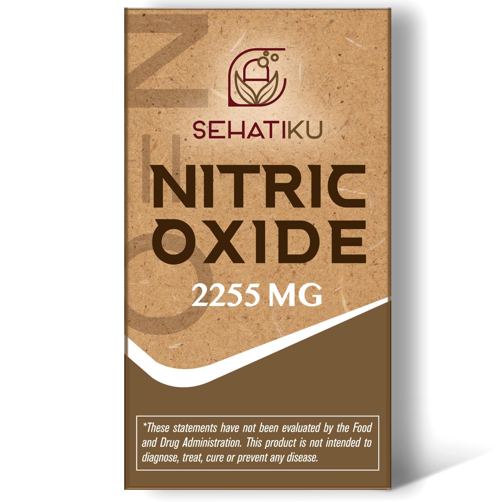 SehatiKu SehatiKu Nitric Oxide Supplement 2255 MG, Nitric Oxide Booster & 6-in-1 Phytonutrient Blend for Heart, Circulation, Immune - 90 Capsules (1 Bottle)