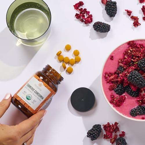 Truvani Truvani Organic Turmeric Curcumin Tablets 1,350 mg Each - Natural Joint Support with Black Pepper for Absorption - 90 Tablets