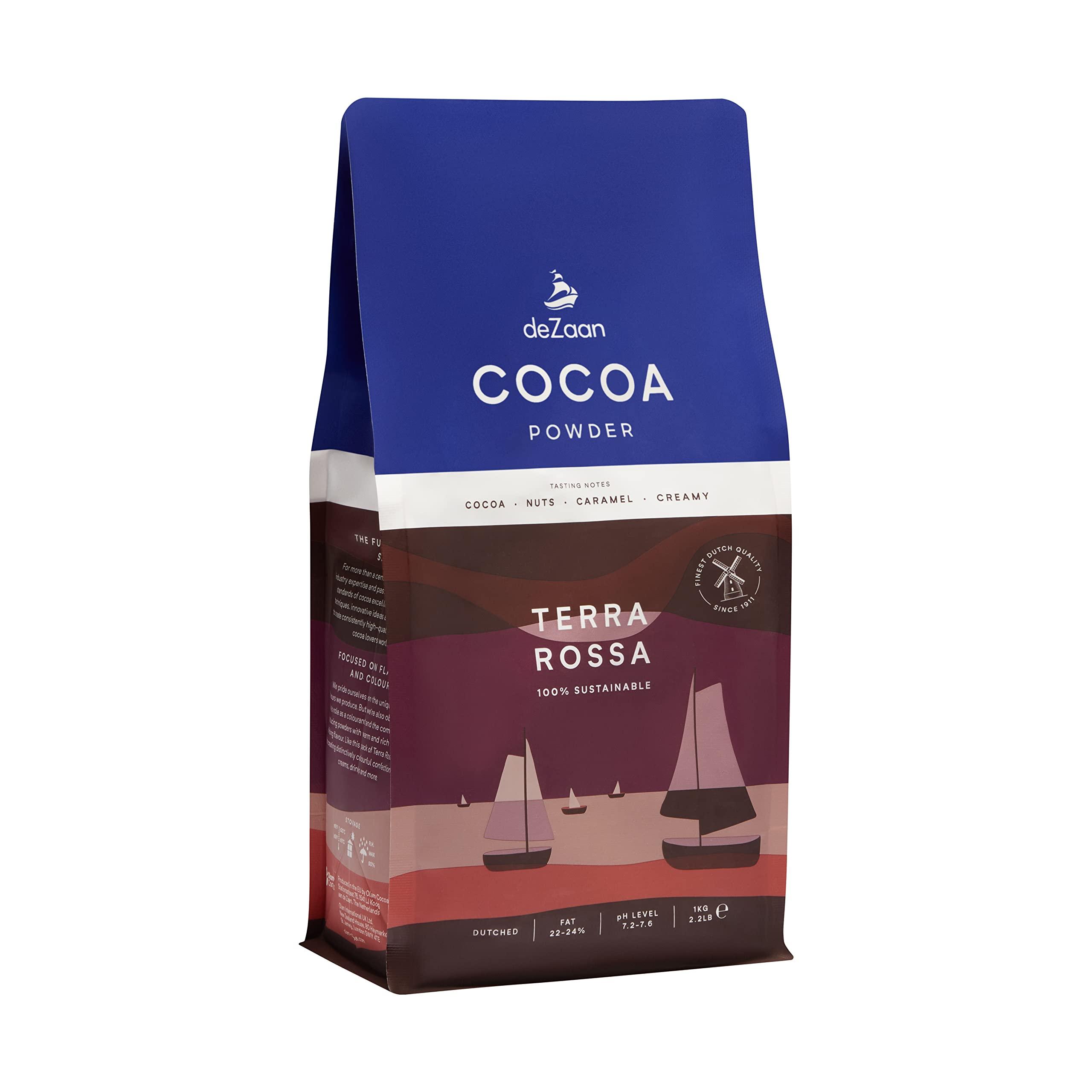 deZaan deZaan Holland Terra Rossa Dutched Cocoa Powder, 22-24% Fat, Finest Dutch Quality Since 1911