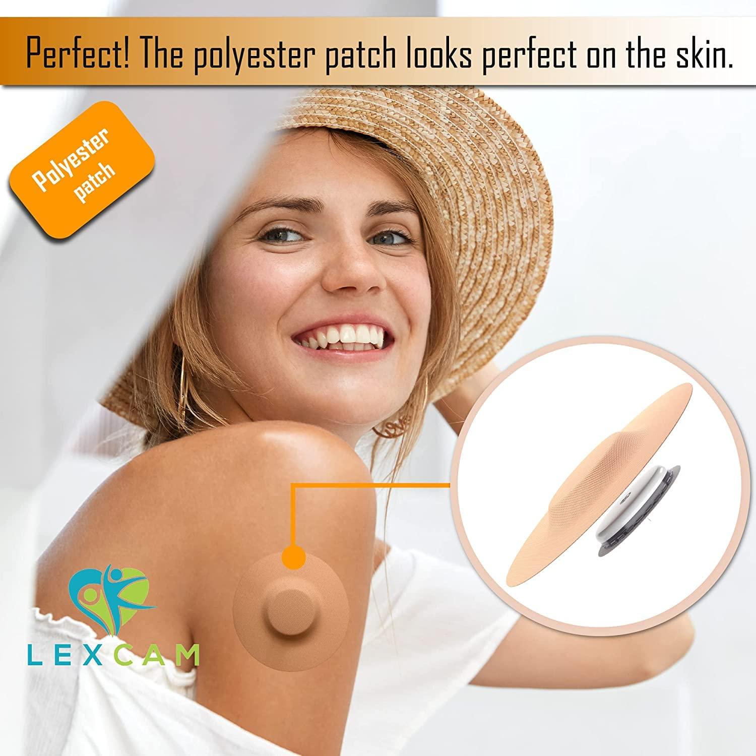 Lexcam Dexcom G7 and Stelo Adhesive Patches, Pack of 20, Lexcam CGM Covers, Color Tan, Sensor is NOT Included