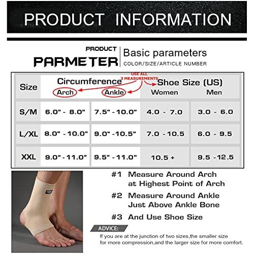 SPOTBRACE SPOTBRACE Ankle Brace Compression Sleeve(2 PACK),Breathable Ankle Support For Men Women, Ankle Compression Sock for Swelling, Plantar Fasciitis, Sprain